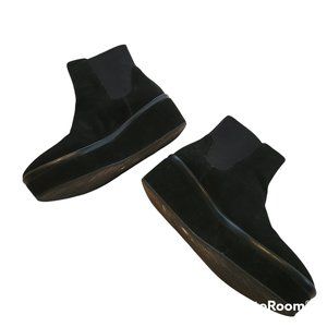 Donald J Pliner Janit Black Suede Chelsea Boot